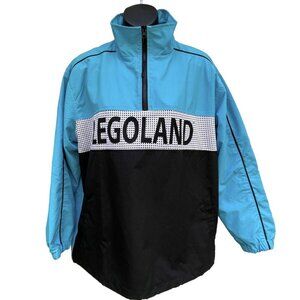Legoland New York 1/4 Zip Pullover Windbreaker Turquoise Unisex Youth XL
